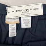 Alfred Dunner Womens Elastic Waist Navy Pull-On Pants Size 18W - New