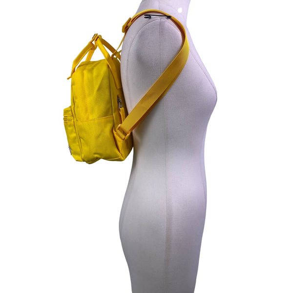 HotStyle Yellow Nylon Adjustable Straps Front Zipper Pocket Mini Backpack