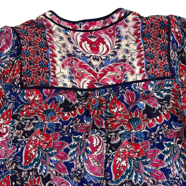 By Anthropologie Womens Multicolor 100% Viscose Printed Long Sleeve Mini Dress S