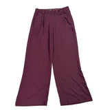 Express Womens Burgundy Wide-Leg Pants Recycled Polyester Blend Size M