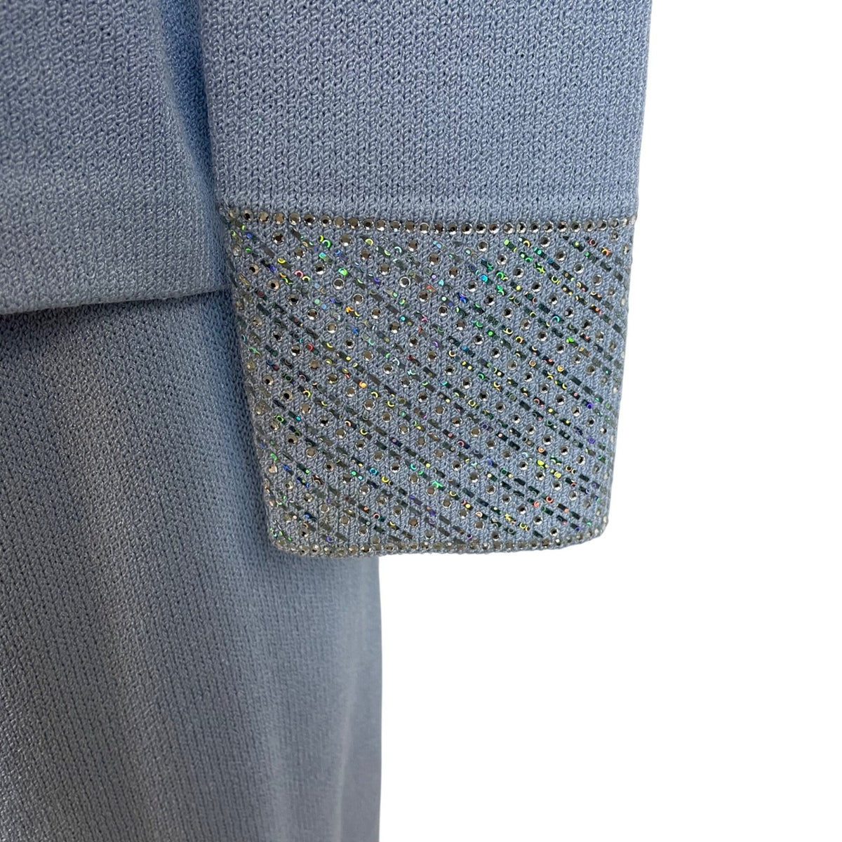 St. John Womens Light Blue Set Blazer Size 6 & Skirt Size 10