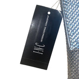 INC Women’s Silver Metallic Mesh Chain Strap Fold-Over Design Clutch Bag