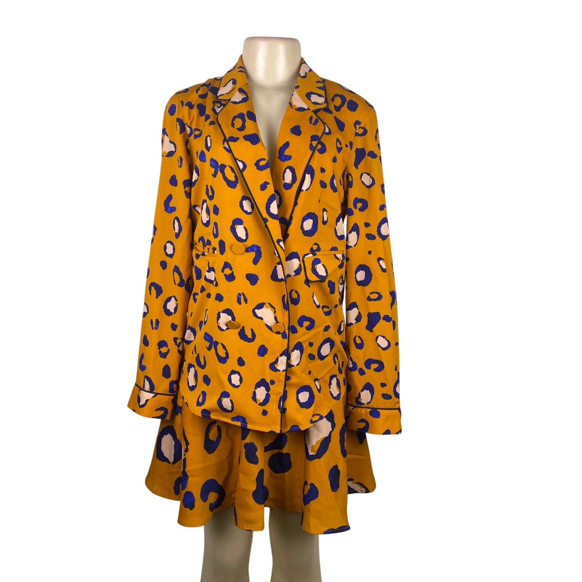 Phillip Lim Women’s Multi-Color Animal Print Polyester Blazer & Skirt Set Size M
