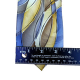 J. Garcia Mens Multicolor Silk Necktie Snail Garden Pattern
