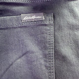 Eddie Bauer Womens Black Cotton Blend Straight-Leg Pants Casual Sz 16