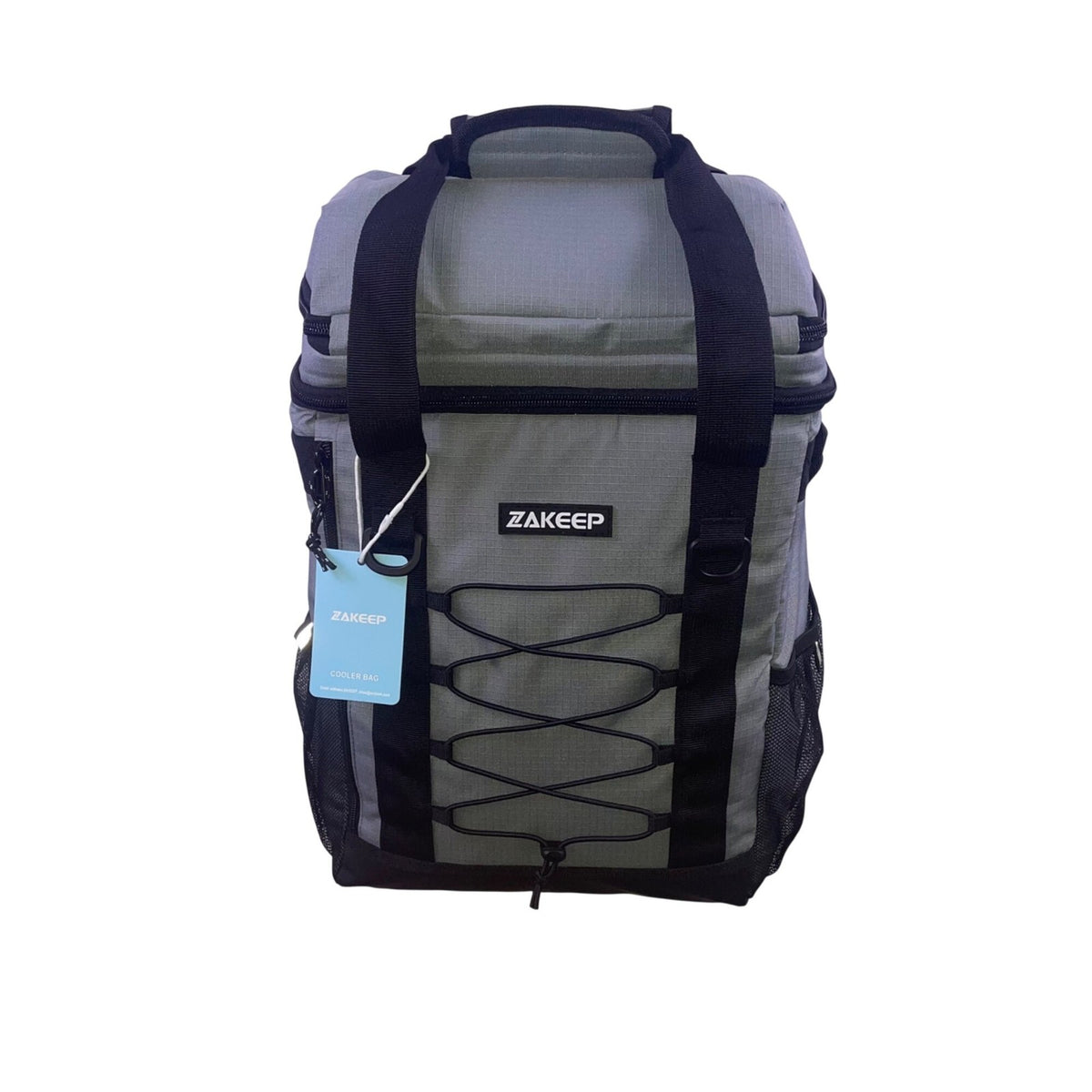ZAKEEP Unisex Gray Polyester & EVA Insulated Cooler Backpack 24L Capacity