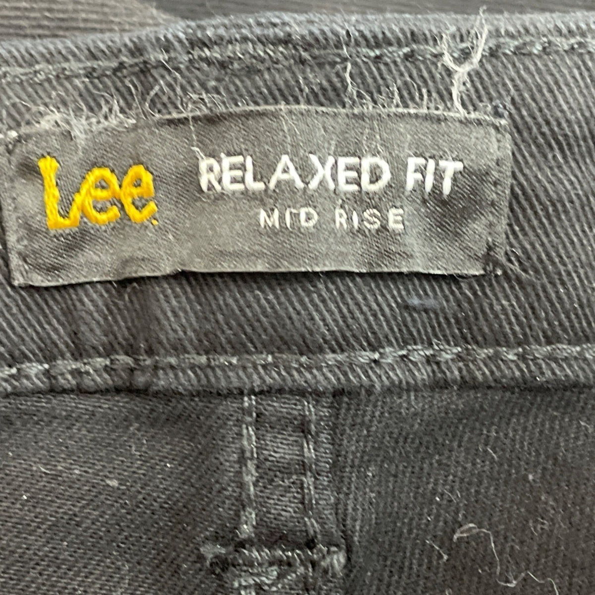 Lee Womens Relaxed Fit Mid-Rise Black Capri Jeans Size 14 - New