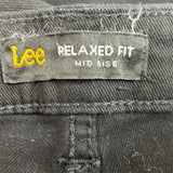 Lee Womens Relaxed Fit Mid-Rise Black Capri Jeans Size 14 - New