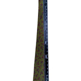 Ferragamo Mens Green Silk Tie Mallard Duck Animal Print Made In Italy