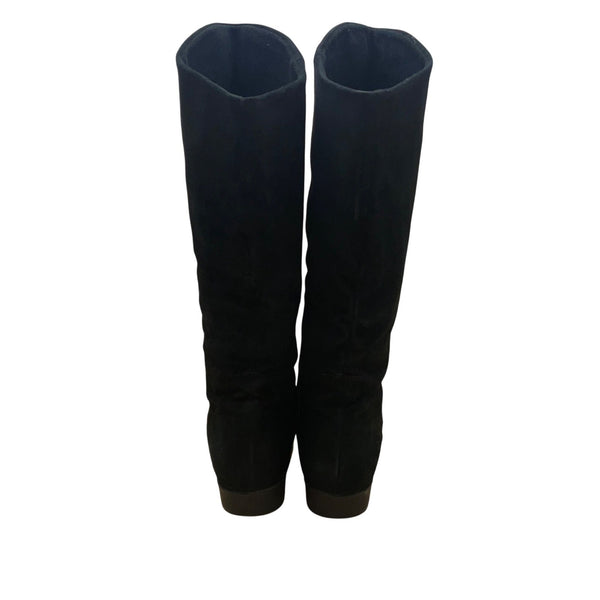 Jack Sprat Women’s Black Faux Suede Knee High Pirate Boots Size 7M