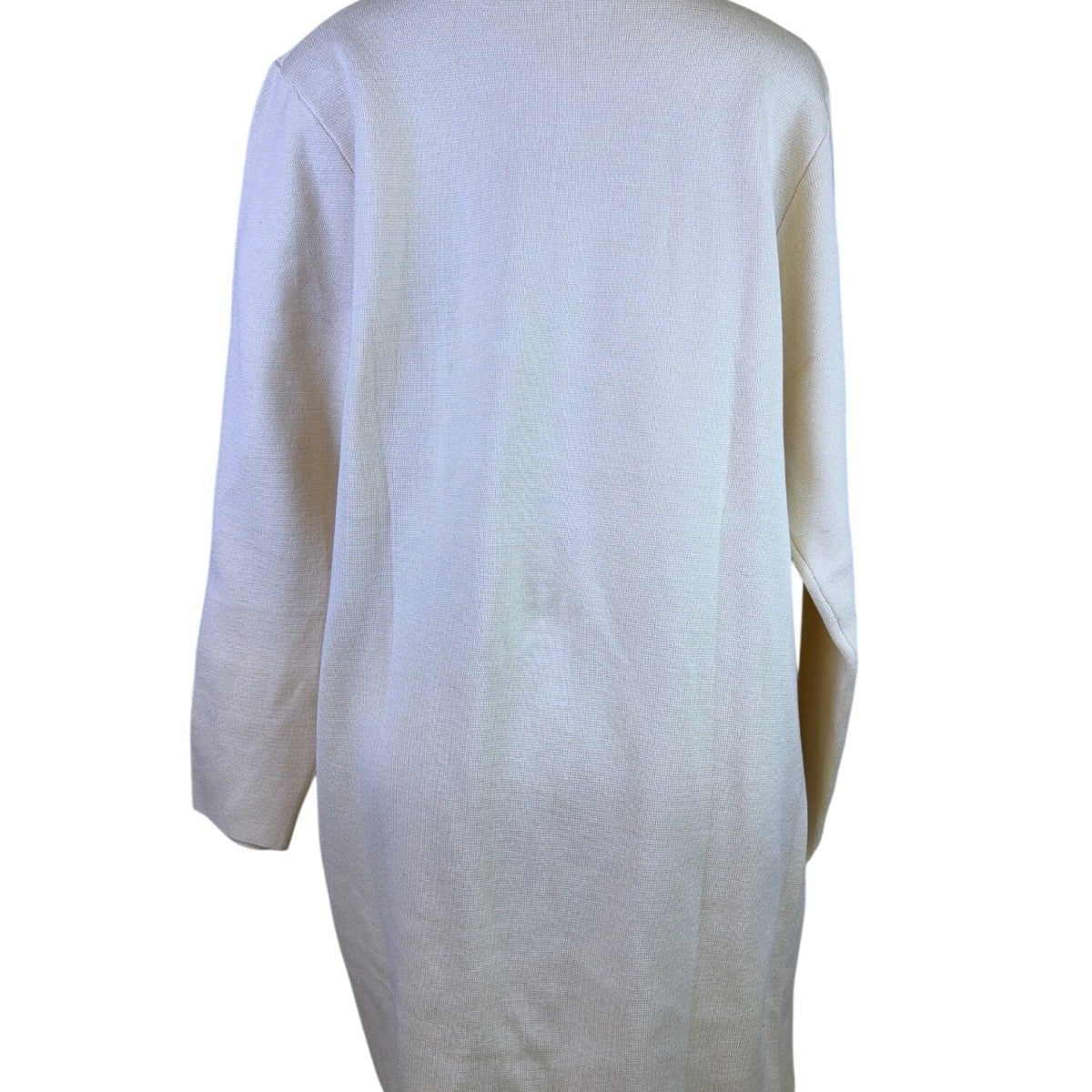 Anrabess Womens Beige Open Front Longline Cardigan Coat Pockets