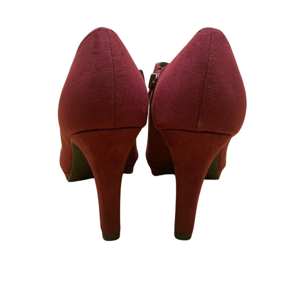Lauren Blakwell Women’s Purple Suede Crisscross Strap Marika Platform Pumps Sz 7