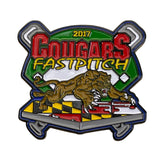 2017 Cougars Fastpitch Softball Trading Pin With Dual Post Back