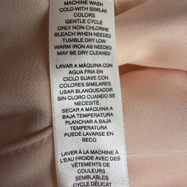 White House Black Market Womens Beige Polyester Blend Sleeveless Sheath Dress Si