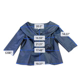Alex Evenings Womens Navy 3/4 Sleeve Wrap Top With Flower 16P