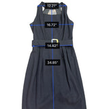 Black Sleeveless Dress With Belted Waist Gold Buckle Design Womens Size 12