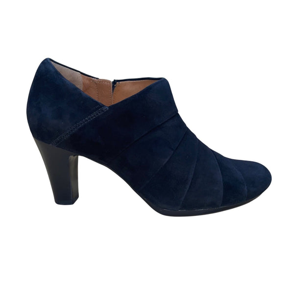 Clarks Women’s Black Leather Upper Suede Ankle Booties Size 8.5M