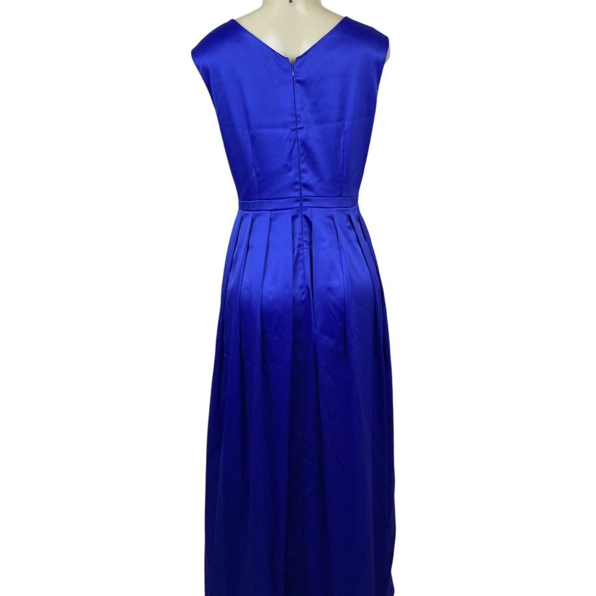 Tahari Vintage-Style Royal Blue Sleeveless Evening Gown Embellished Waist Size 6