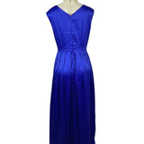 Tahari Vintage-Style Royal Blue Sleeveless Evening Gown Embellished Waist Size 6