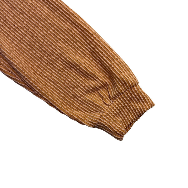 Dokotoo Womens Camel & Beige Ribbed Pullover Sweater Top Casual Sz M