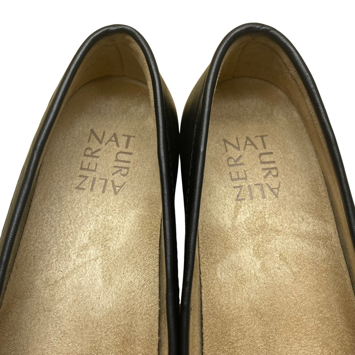 Naturalizer Women’s Black Leather Chain Detail Slip-On Loafer Shoes Size 7M