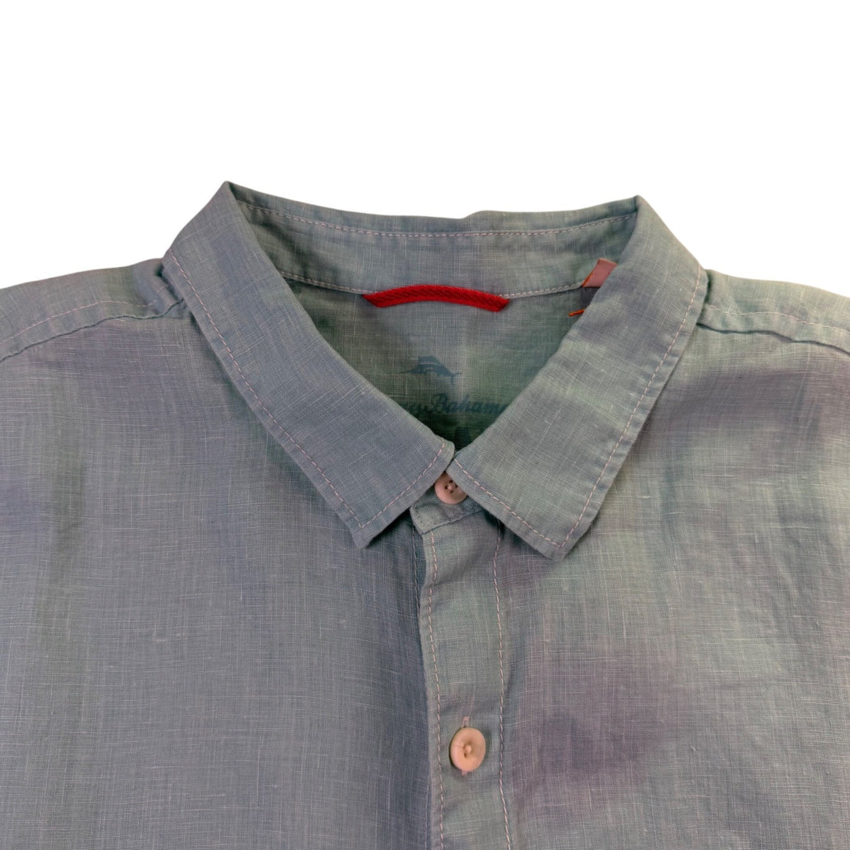 Tommy Bahama Mens Aqua Linen Long Sleeve Button-Up Shirt Sz XX-Large