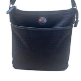 Tommy Hilfiger Women’s Black Monogram Adjustable Strap Zippered Crossbody Bag