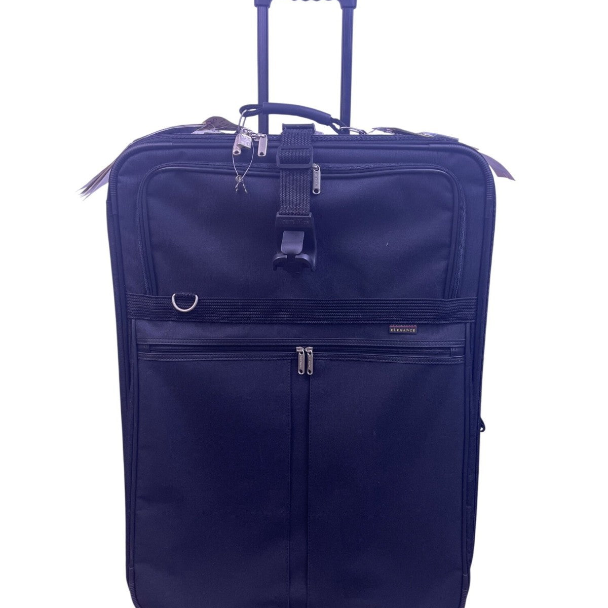 Olympia Elegance Black Free hand Hook Strap Power Handle Wheeled Travel Luggage