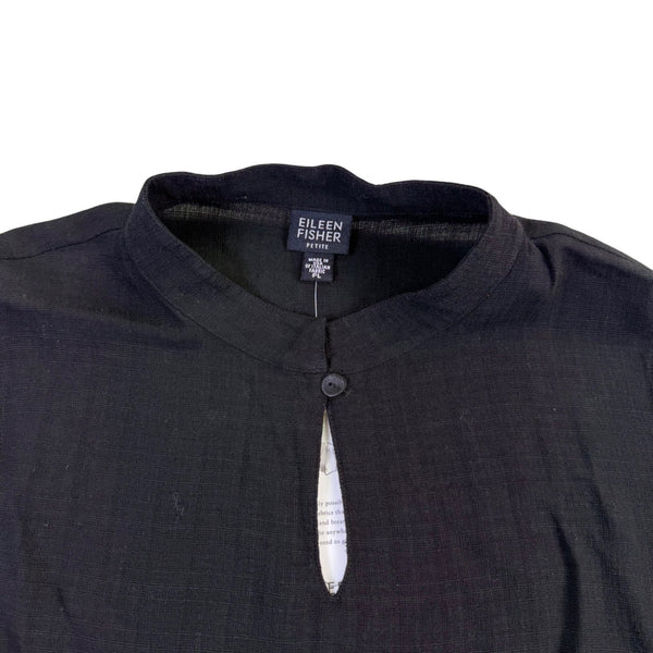 Eileen Fisher Petite Women Dark Navy Sleeveless Tunic Top Size M