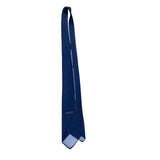 Christian D Mens Blue Silk Patterned Tie All-Season Elegant Design