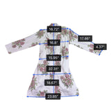The Company Store Womens White Pink Floral Robe Relaxed Fit  Sz XS
