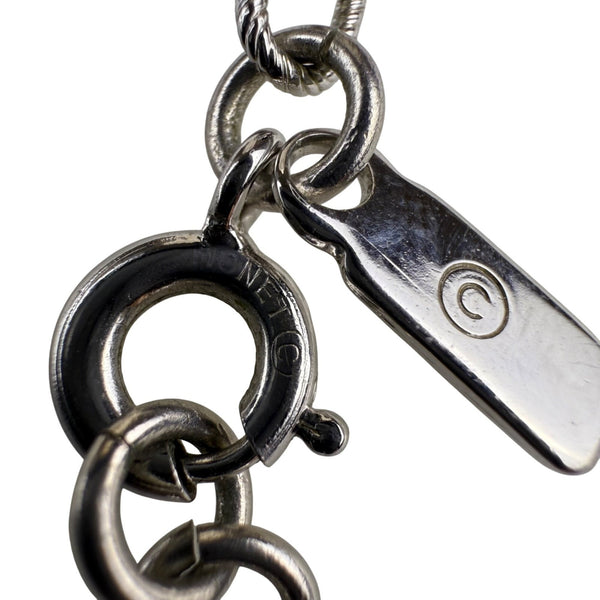 Monet Womens Silver Tone Rope Chain Vintage Necklace