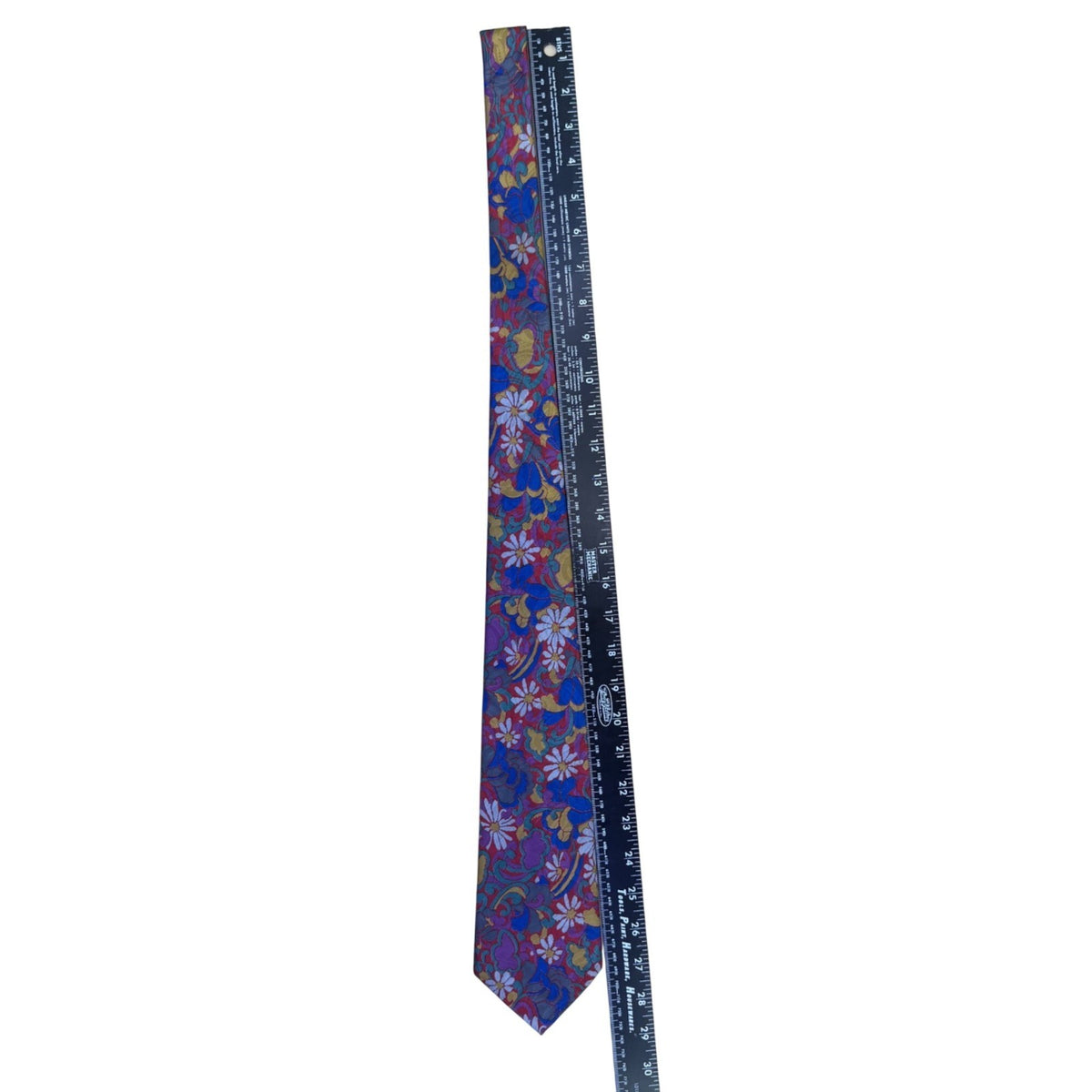 Editions By Van Heusen Mens Colorful Polyester Floral Pattern Tie Red/Multicolor