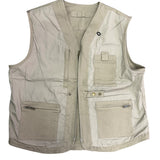 Duluth Trading Mens Tan Utility Vest Functional Storage Durable Zip Vest