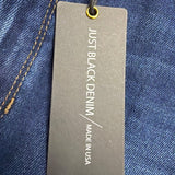 Just Black Denim Womens Dark Wash Side Slit Midi Skirt Modern Style Sz XL