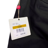 Rafaella Womens Black Curvy Fit Straight Leg Dress Pants Stretch Sz 16W