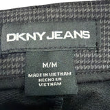 DKNY Jeans Womens Grey Houndstooth Polyester Blend Slim Fit Pants Medium Size M