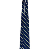 Vintage Brooks Brothers Mens Navy & Yellow Silk Striped Tie Handmade USA Classi