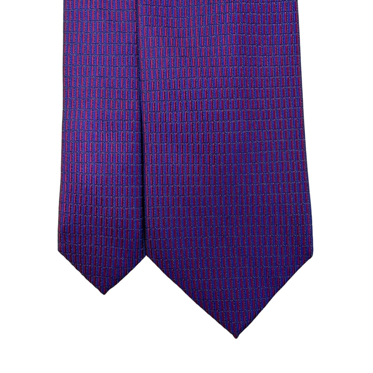Jos A Bank Mens Purple/Red 100% Silk Geometric Tie Traveler Collection