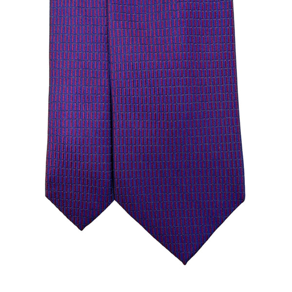 Jos A Bank Mens Purple/Red 100% Silk Geometric Tie Traveler Collection