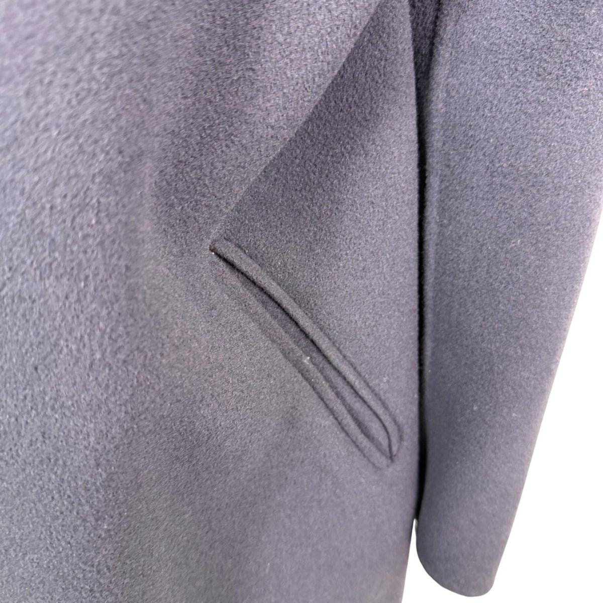 Ceplus Womens Black Wool Blend Long Coat Italy Double-Breasted Size 48