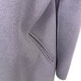 Ceplus Womens Black Wool Blend Long Coat Italy Double-Breasted Size 48