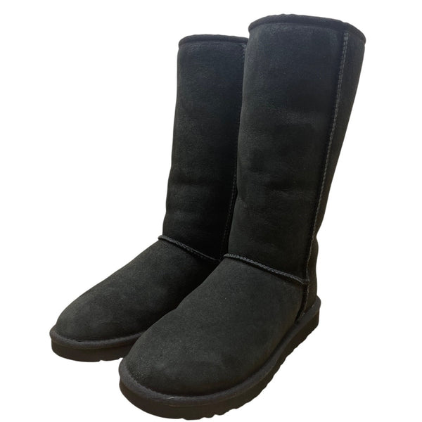 Ugg Pure Women’s Black Suede Sheepskin Cozy Warm Classic Tall Boots Size 8