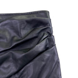 Shinestar Womens Black Faux Leather Wrap Skirt Stylish Mini Skirt Size L