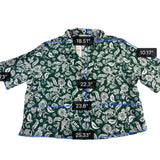 Loft Womens Green Floral Lyocell Short-Sleeve Button-Up Shirt Size XL