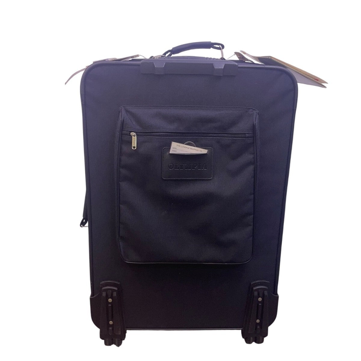 Olympia Elegance Black Free hand Hook Strap Power Handle Wheeled Travel Luggage