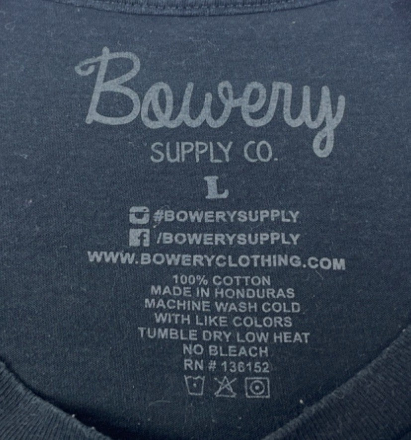 Bowely Supply CO. Dragon Graphic Men's Black T Shirt Sz L New
