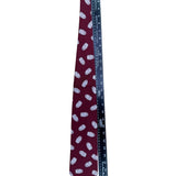 Josh Bach Men’s Red Silk Fingerprint Print Neck Tie Stylish Accessory