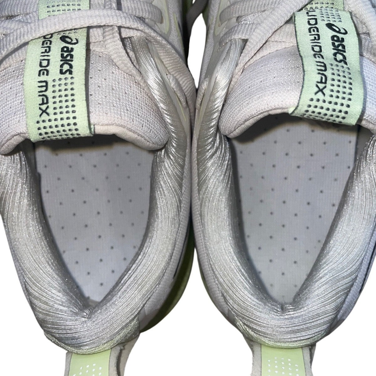 Asics Women’s White & Light Green FF Blast Max GlideRide Max Running Shoes Sz 9