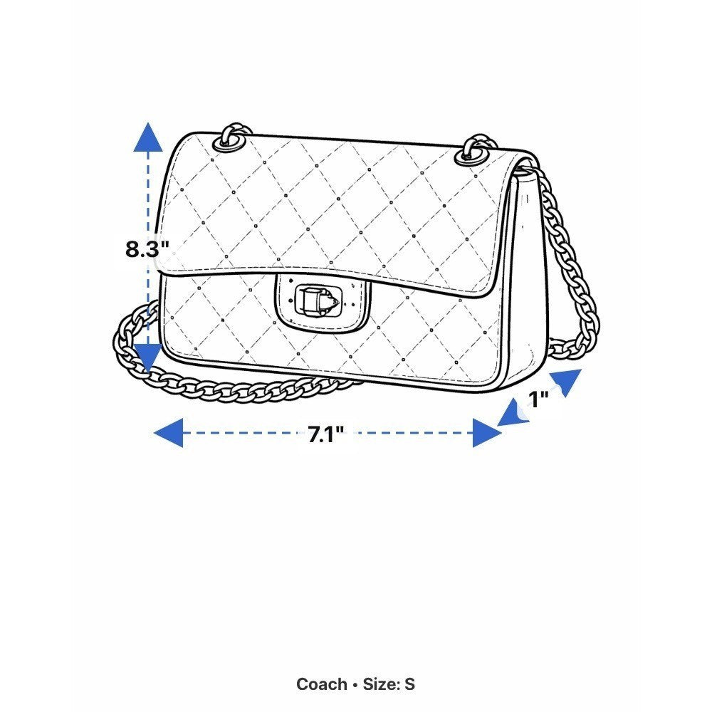 Coach Women’s Black Leather Front Buckle Detail Adjustable Strap Crossbody Bag